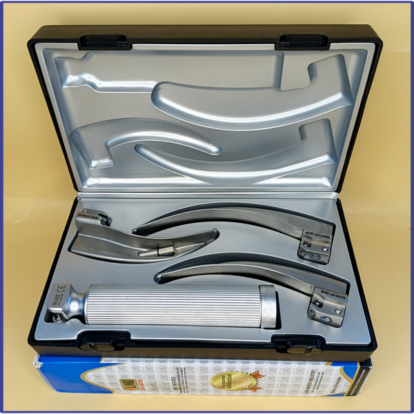 Laryngoscope Conventional Standard Macintosh 3 Blade 2-3-4 Set Adult Handle Reusable Blade Premium Quality