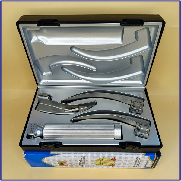 Laryngoscope Conventional Standard Macintosh 3 Blade 2-3-4 Set Adult Handle Reusable Blades Premium Quality 