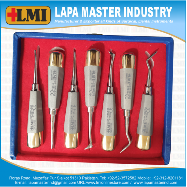 Root Elevator Gold Set of 7 Pcs Premium Quality