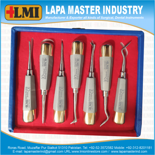 Root Elevator Gold Set of 7 Pcs Premium Quality