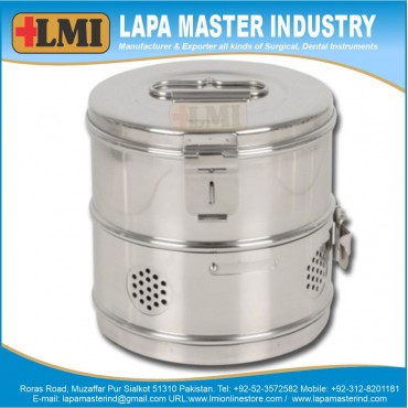 Round Sterilizer Drum 180x h 180 mm