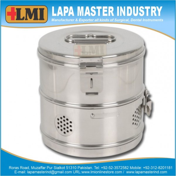 Round Sterilizer Drum 180x h 180 mm