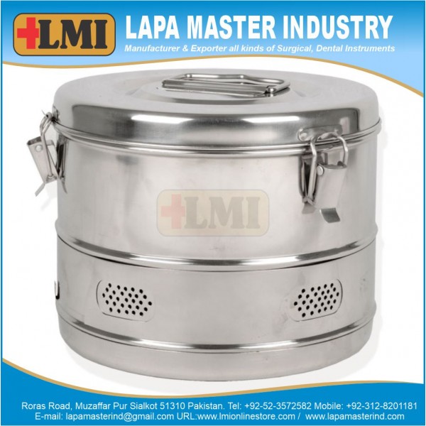 Round Sterilizer Drum 240x h 190 mm