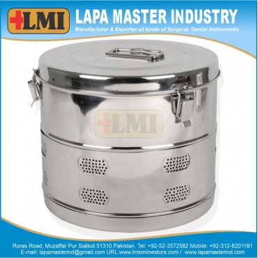 Round Sterilizer Drum  290x h 240 mm
