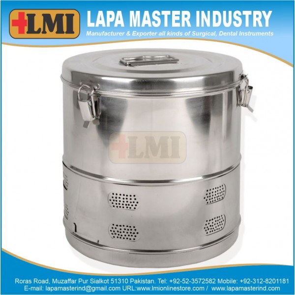Round Sterilizer Drum 290x h 290 mm