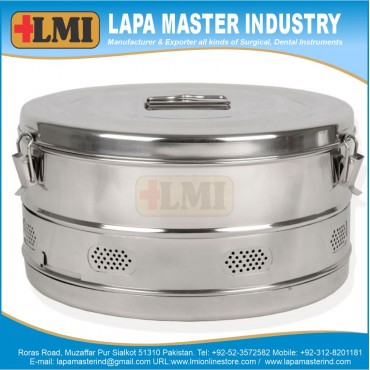 Round Sterilizer Drum  340x h 180 mm