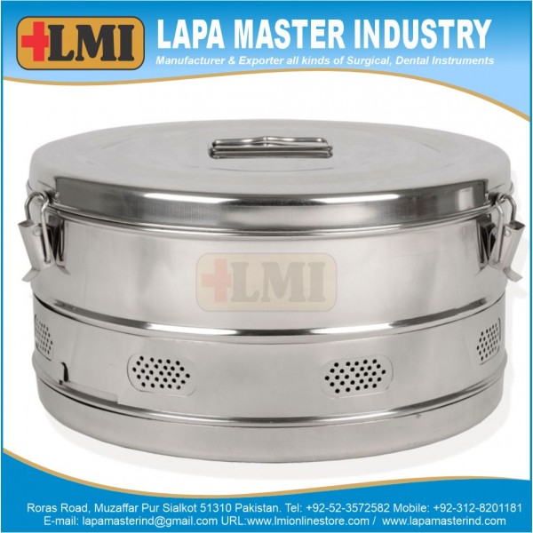 Round Sterilizer Drum  340x h 180 mm