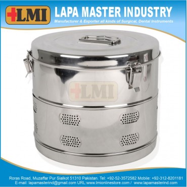 Round Sterilizer Drum 340x h 340 mm