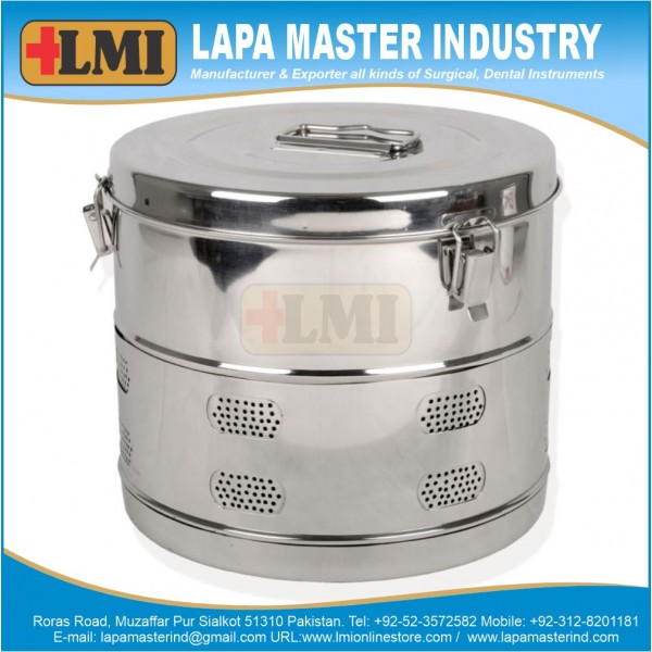 Round Sterilizer Drum 340x h 340 mm