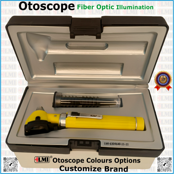 Otoscope Fiber Optic, Yellow