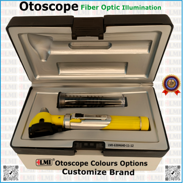 Otoscope Fiber Optic, Yellow