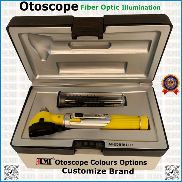 Otoscope Fiber Optic, Yellow