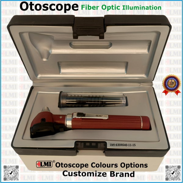 Otoscope Fiber Optic Maroon