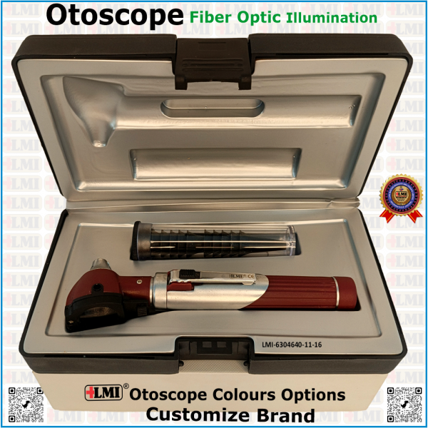Otoscope Fiber Optic Maroon