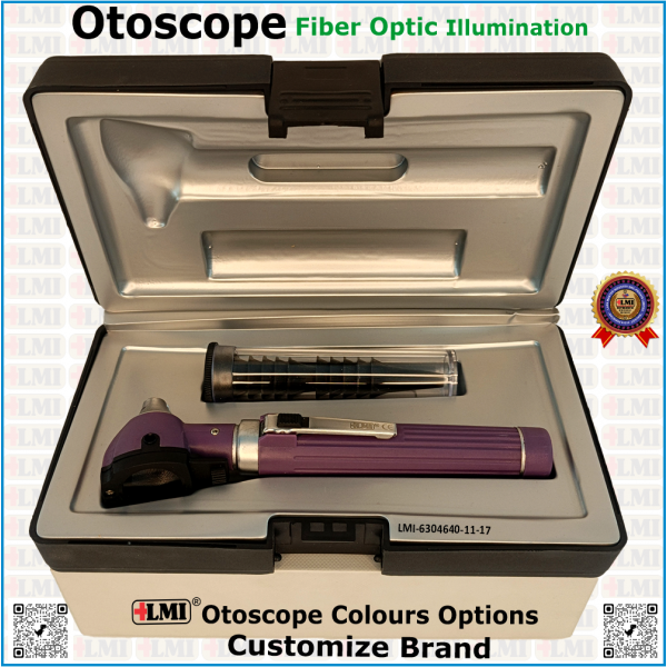 Otoscope Fiber Optic, Purple