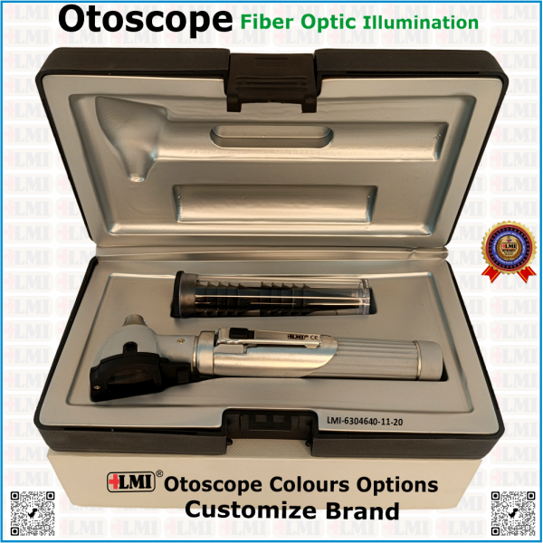 Otoscope Fiber Optic Gray