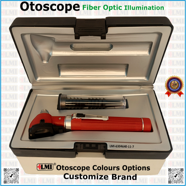 Otoscope Fiber Optic Red