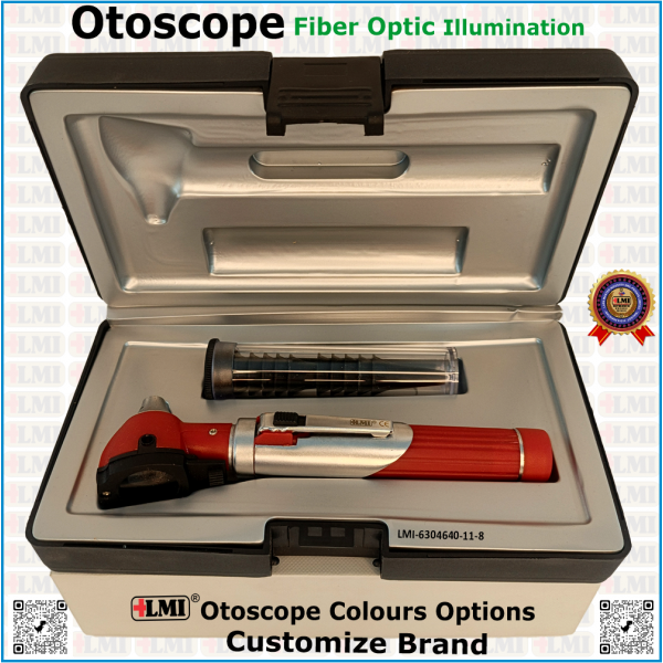 Otoscope Fiber Optic Red