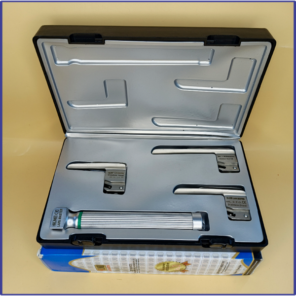 Laryngoscope Miller Fiber Optic 3 Blade 00-0-1 Set Child Handle Premium Quality Reusable Blades Plastics Box Blister Packing Sliver Gary Colour into Lapa Boxboard Box Packed