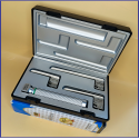 Laryngoscope Miller Fiber Optic 3 Blade 0-1-2 Set Child Handle Premium Quality Reusable Blades Plastics Box Blister Packing Sliver Gary Colour into Lapa Boxboard Box Packed