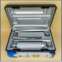 Laryngoscope Miller Fiber Optic 3 Blade 2-3-4 Set Adult Handle Premium Quality Reusable Blades Plastics Box Blister Packing Sliver Gary Colour into Lapa Boxboard Box Packed