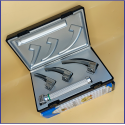Laryngoscope integral Macintosh Fiber Optic 3 Blade 0-1-2 Set Child Handle Premium Quality Reusable Blades Plastics Box Blister Packing Sliver Gary Colour into Lapa Boxboard Box Packed