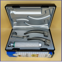 Laryngoscope integral Macintosh Fiber Optic 3 Blade 1-2-3 Set Adult Handle Premium Quality Reusable Blades Plastics Box Blister Packing Sliver Gary Colour into Lapa Boxboard Box Packed