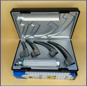 Laryngoscope integral Macintosh Fiber Optic 4 Blade 0-1-2-3 Set Adult Handle Premium Quality Reusable Blades Plastics Box Blister Packing Sliver Gary Colour into Lapa Boxboard Box Packed