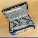 Laryngoscope Standard Macintosh Fiber Optic 3 Blade 0-1-2 Set Child Handle Reusable Blades Plastics Box Blister Packing Sliver Gary Colour into Lapa Boxboard Box Packed