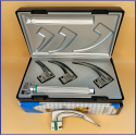 Laryngoscope Standard Macintosh Fiber Optic 3 Blade 0-1-2 Set Child Handle Reusable Blades Plastics Box Blister Packing Sliver Gary Colour into Lapa Boxboard Box Packed
