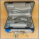 LMI-630464-9-3 Laryngoscope Standard Macintosh Fiber Optic 3 Blade 2-3-4 Set Adult Handle Reusable Blades Plastics Box Blister Packing Sliver Gary Colour into Lapa Boxboard Box Packed