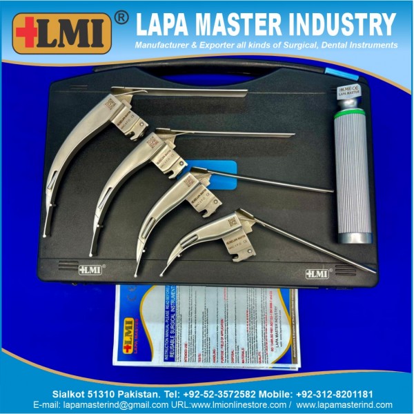 Laryngoscope McCoy Flexible Blade Fiber Optic Set Premium Quality