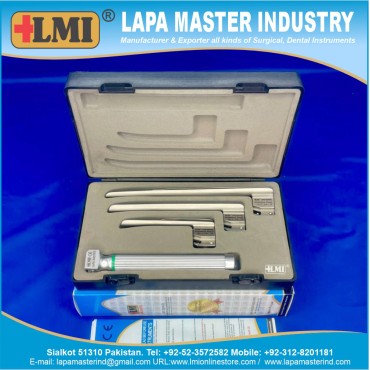 Laryngoscope Miller Blade Fiber Optic Child Set Premium Quality